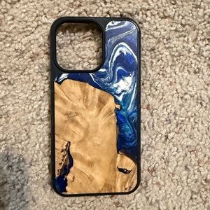 Carved iPhone 13 Pro Case Wooden Case